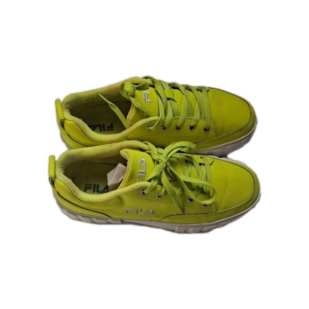 FILA WX-100 ZAPATILLA LOW CASUAL SNEAKERS WOMEN SHOES NEON YELLOW SIZE 8.5